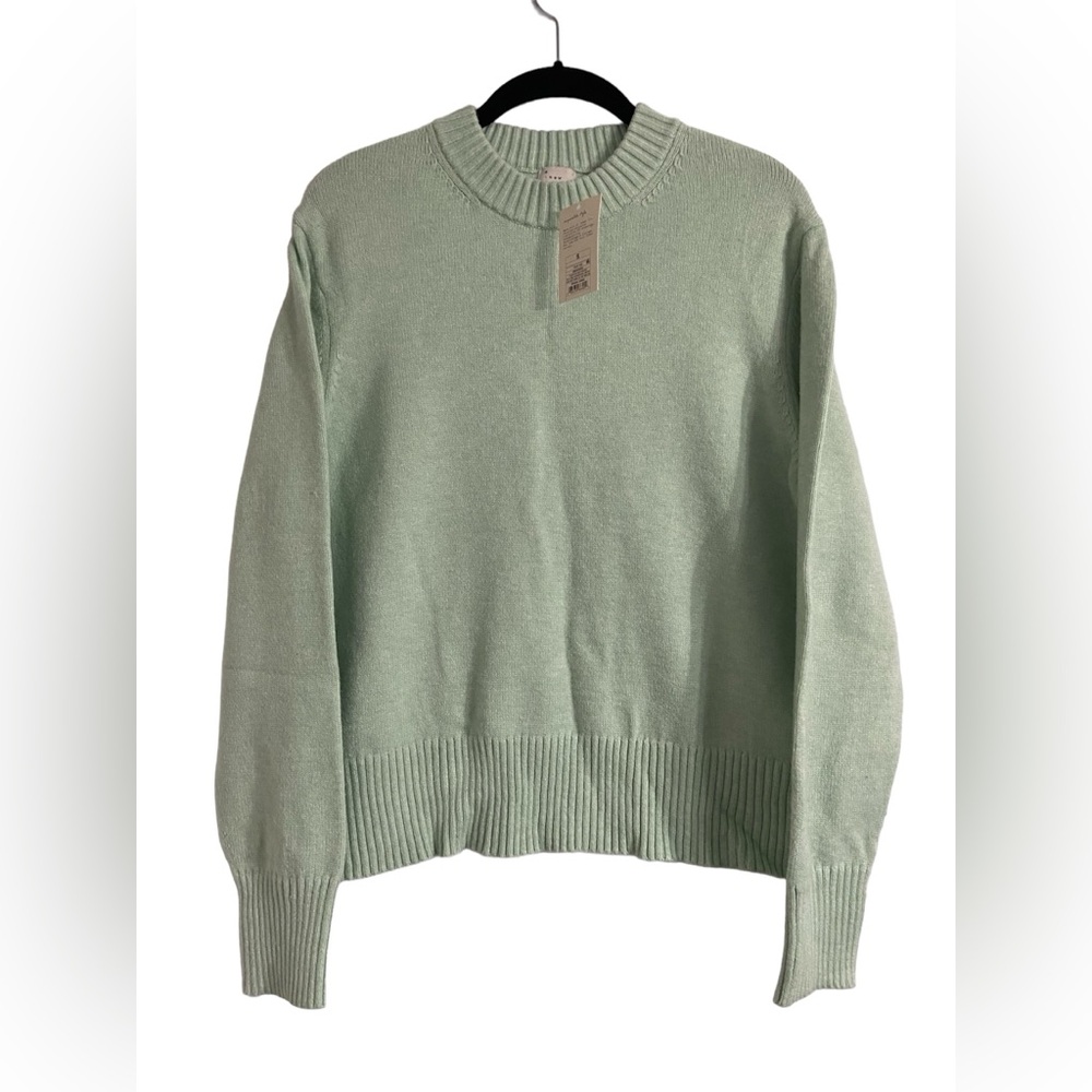 Women's Fine Gauge Crewneck Sweater - A New Day Mint Green Size Small